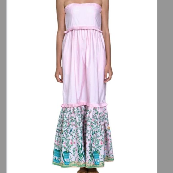 Dresses & Skirts - Pink Floral Women's Maxi Dress - BRAND NEW - Olivia James - Size Medium